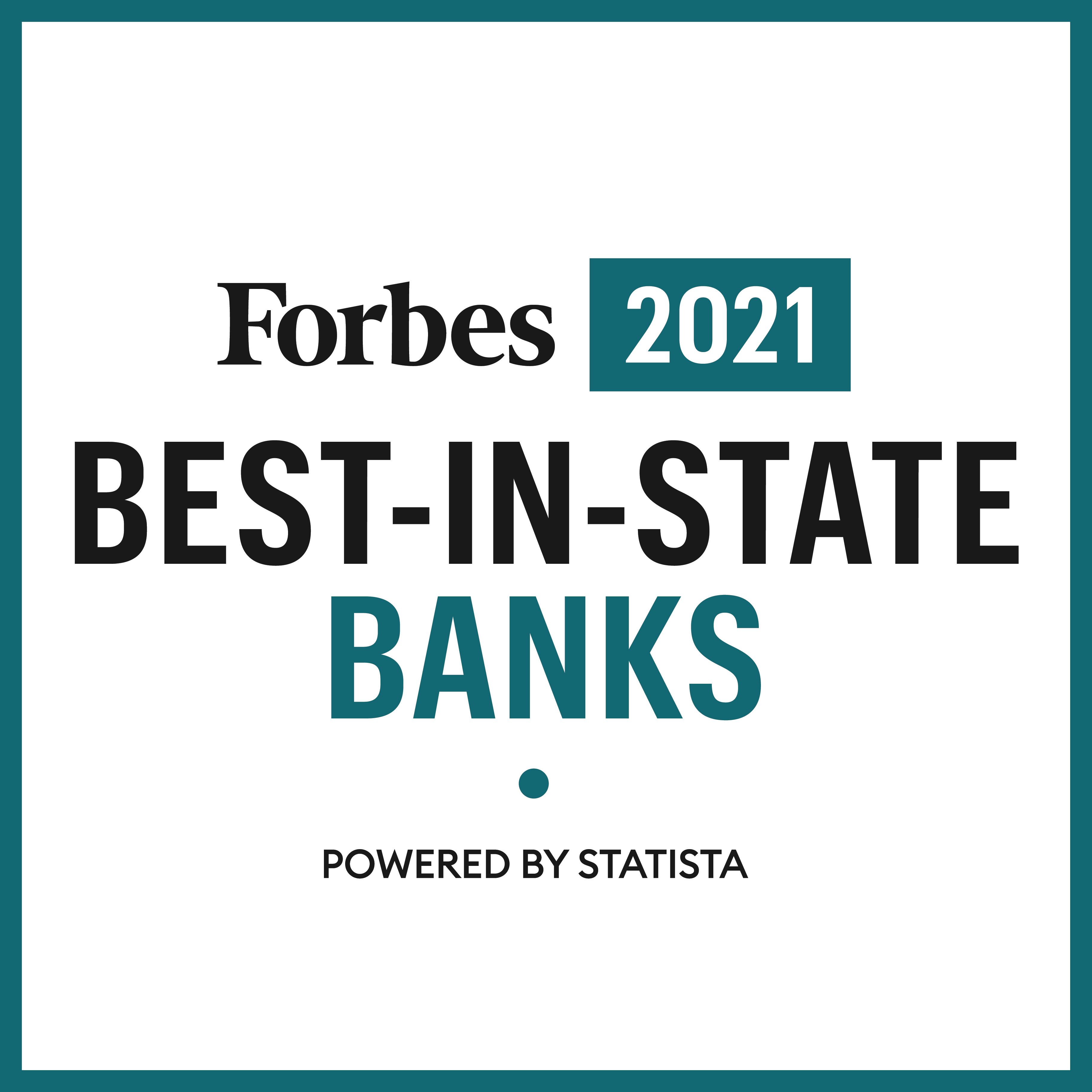 Forbes 2021 best in state banks logo Forbes 2021 best in state banks logo