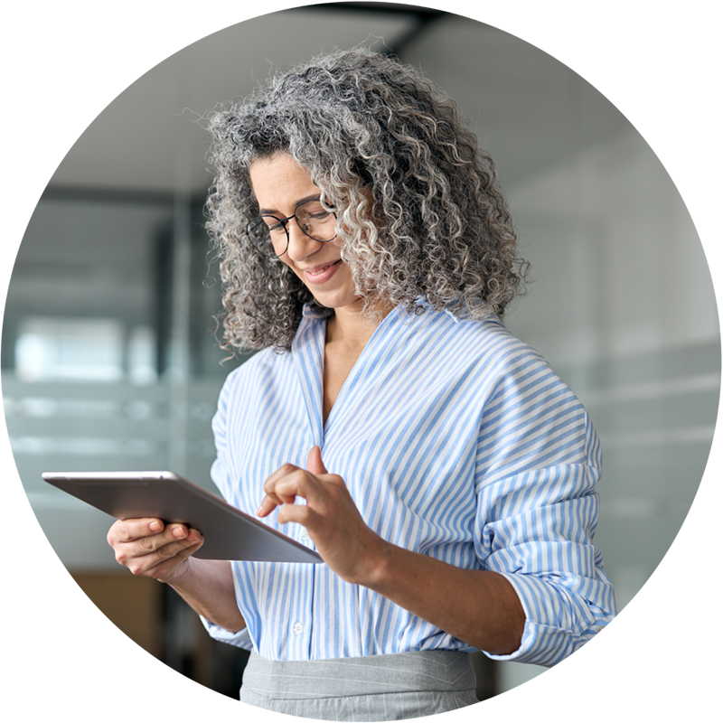 Woman Using Tablet