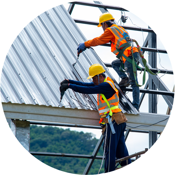 Construction Workers Roofing