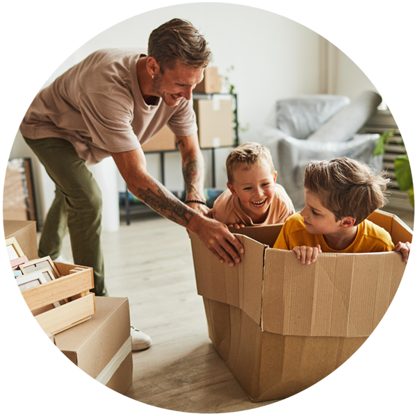 Father Moving Into House With Kids