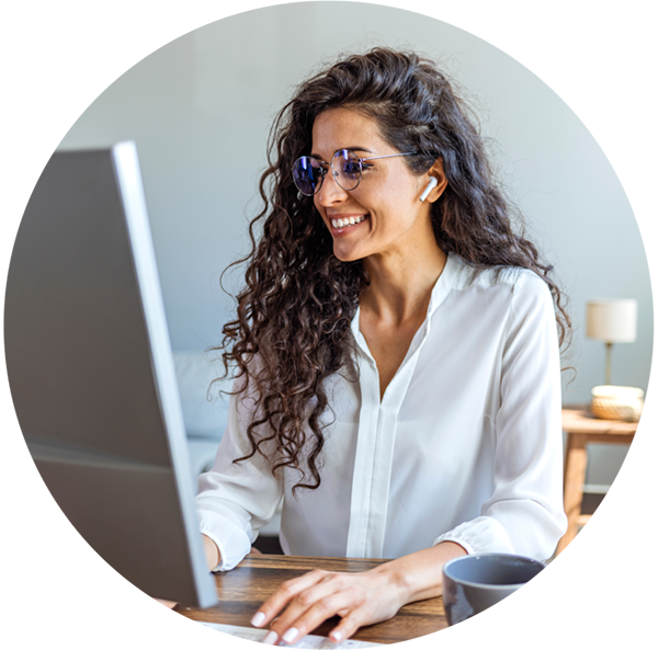 Woman on Computer