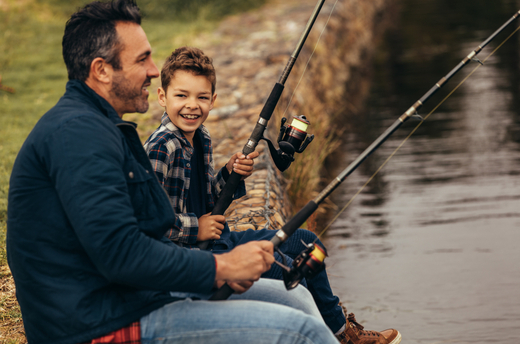 Father_And_Young_Son_Fish_Together