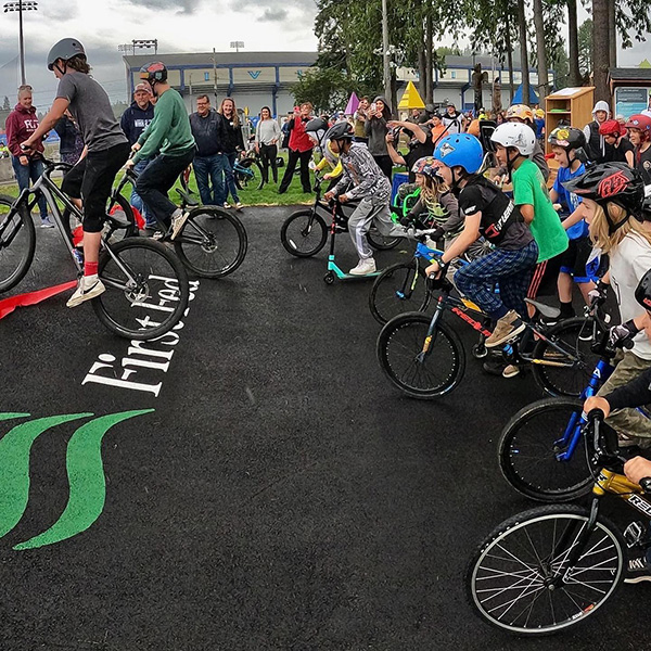 pump track starting line