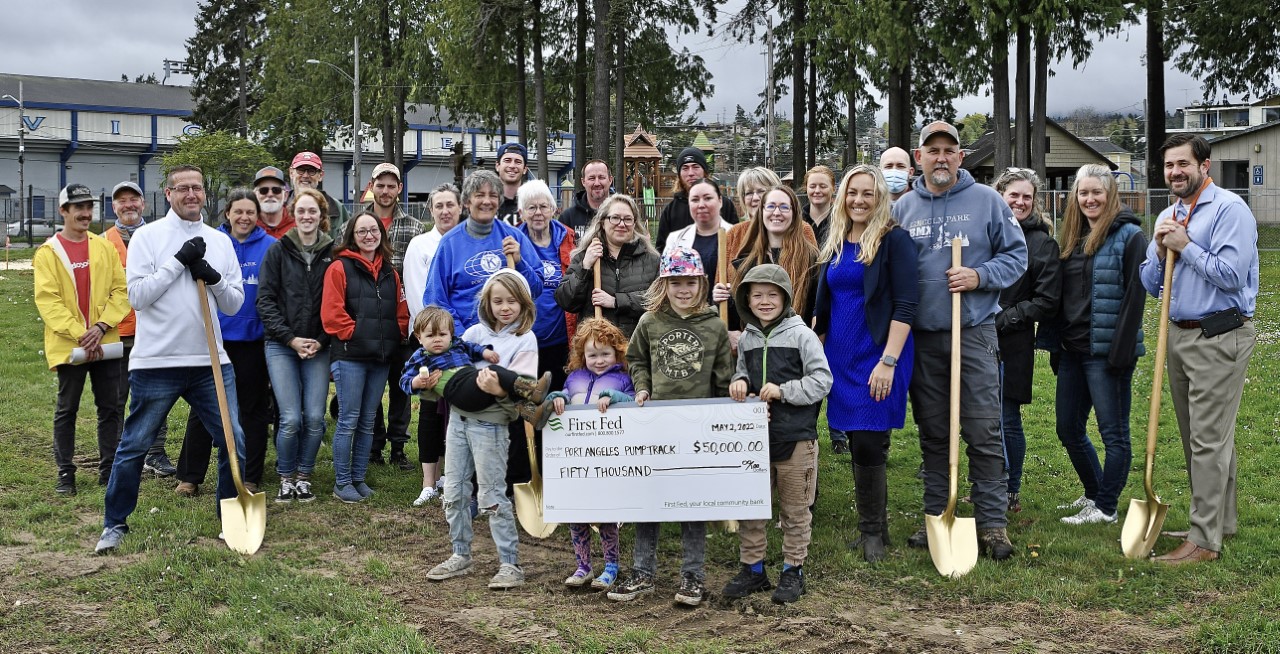 First Fed presents check for pump track