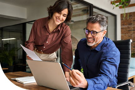 Business People Tracking Expenses