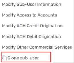 Clone Sub-User