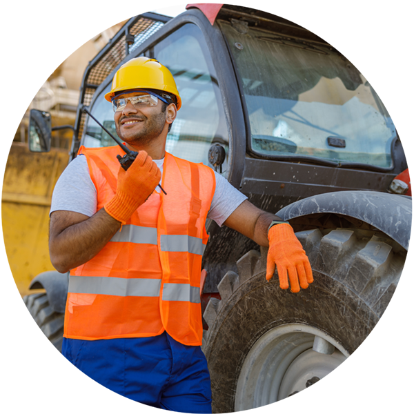 Construction Worker with Equipment
