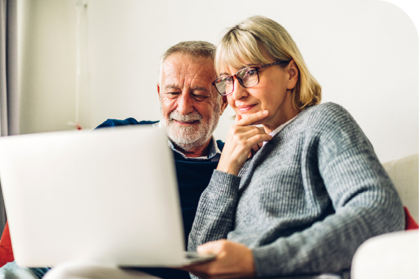 Couple Looking at Computer