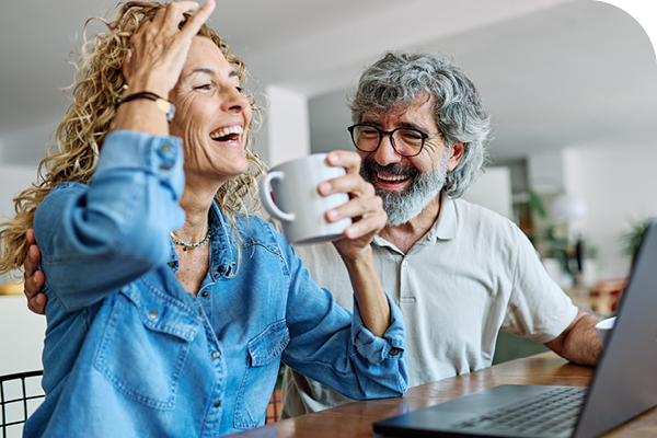 Couple with Computer