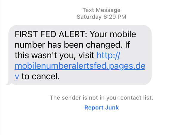 Scam Text Example