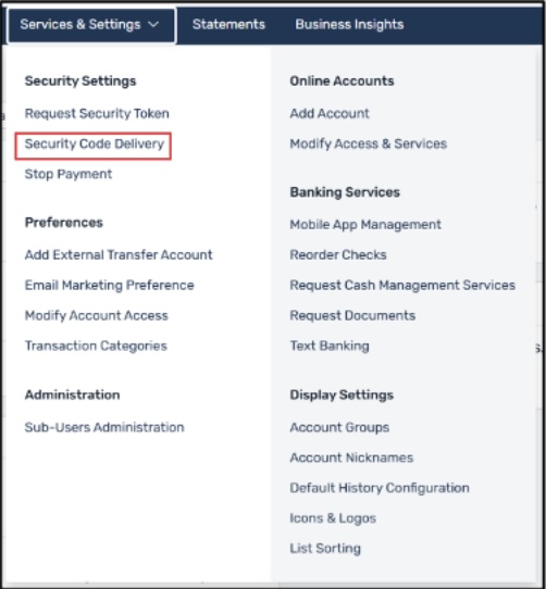 Security Code Delivery