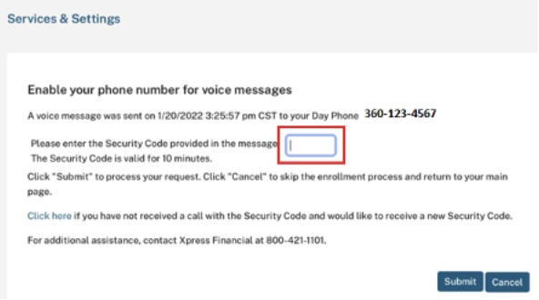 Security Code