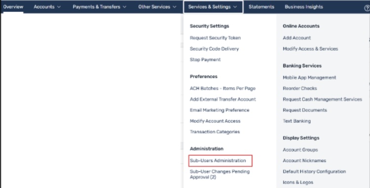 Sub-User Administration