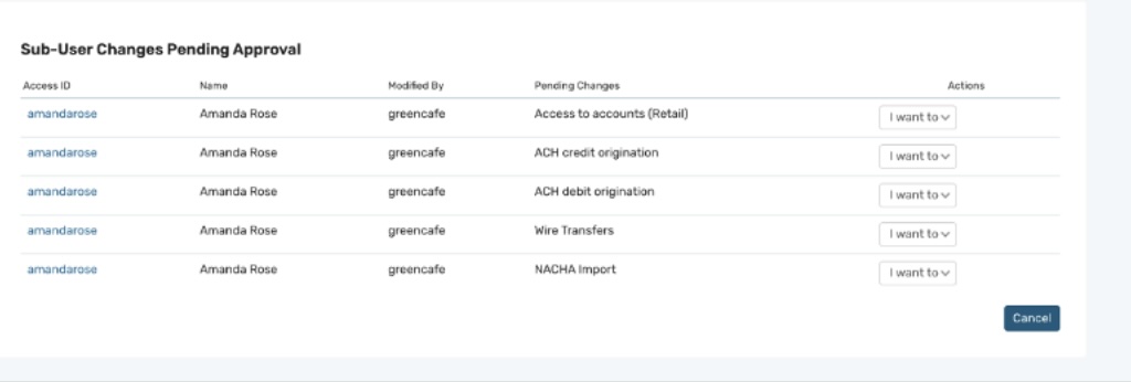View Pending Changes