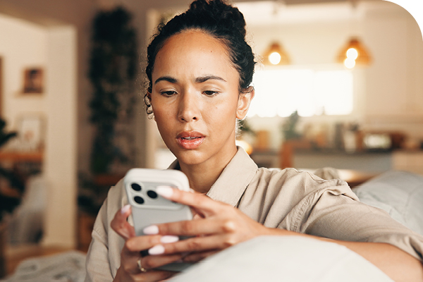 Woman Looking at Phone